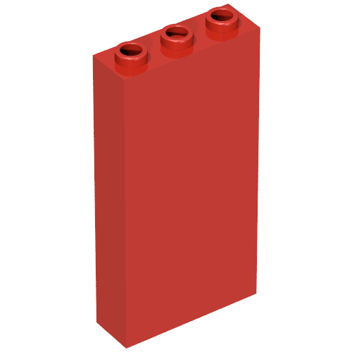 Brick 1 x 3 x 5 with Side Supports (Red)