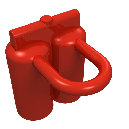 Minifig Neckwear Airtanks (Red)