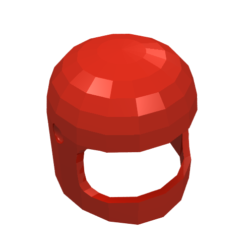 Helmet Classic with Thin Chin Guard and Visor Dimples (Red)
