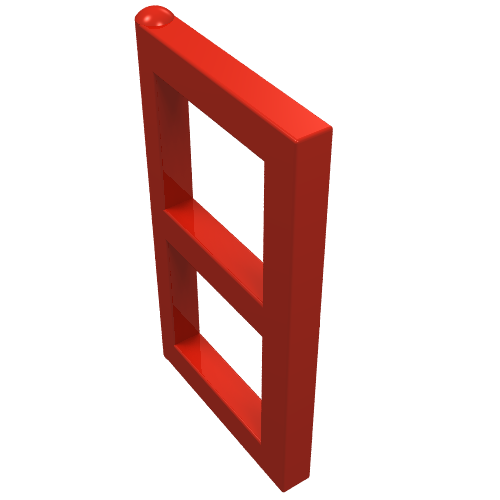 Window 1 x 2 x 3 Pane (Red)