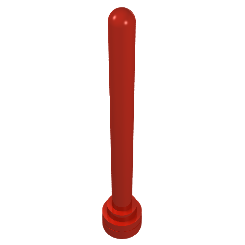 Antenna 1 x 4 with Rounded Top (Red)