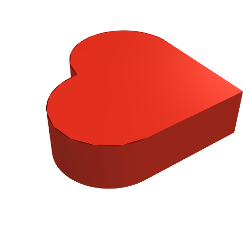 Tile 1 x 1 Heart (Red)