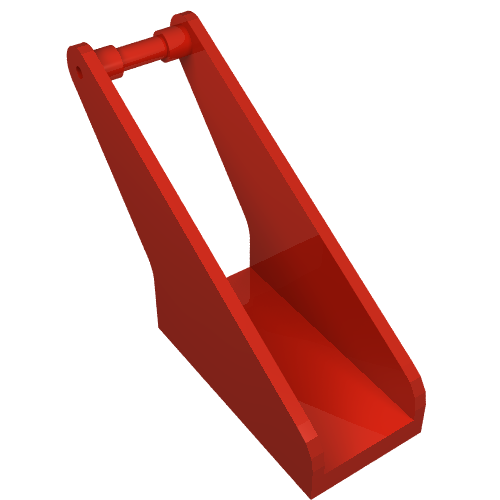Hook, Fabuland Tow Hook - Arm, 2 x 4 Base (Red)