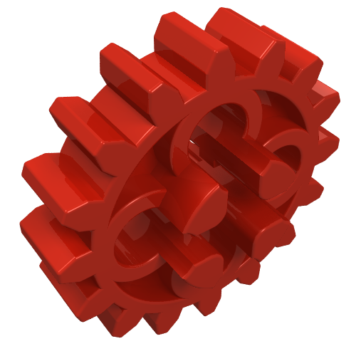 Technic Gear 16 Tooth with Round Holes [Old Style] (Red)