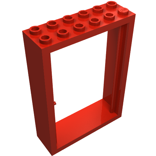 Door Frame 2 x 6 x 7 (Red)
