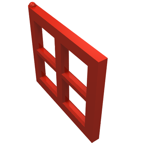 Window 2 x 4 x 3 Pane (Red)