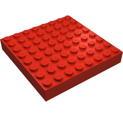 Brick 8 x 8 (Red)
