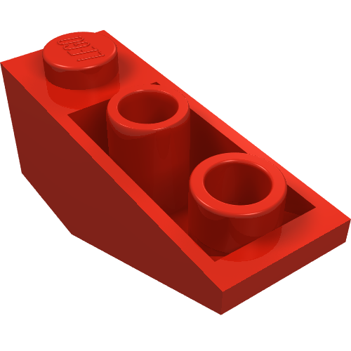Brick Sloped Inverted 34° 3 x 1 without Internal Stopper (Red)
