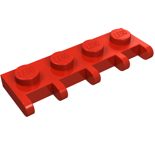 Hinge Vehicle Roof Holder 1 x 4 (Red)