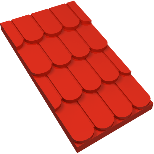 Fabuland, Roof Slope without Top Hole (Red)