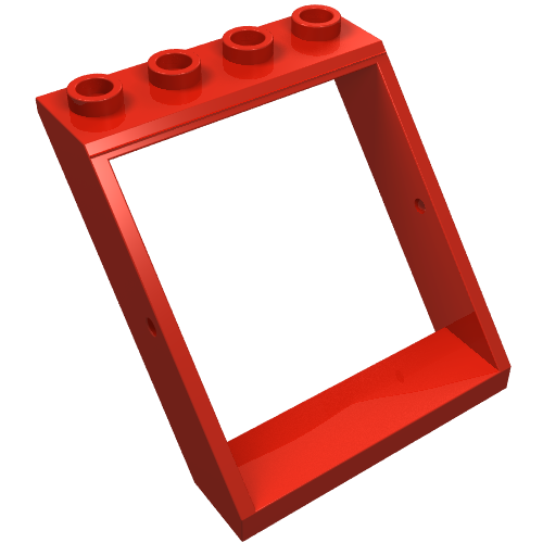 Window 4 x 4 x 3 Roof (Red)