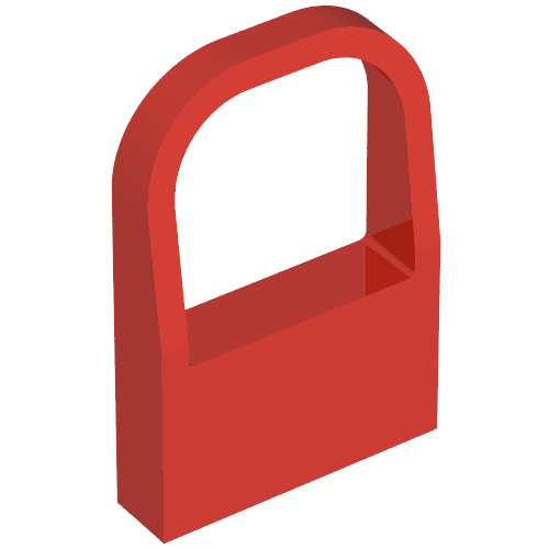 Windowscreen 1 x 4 x 5 Curved Top (Red)