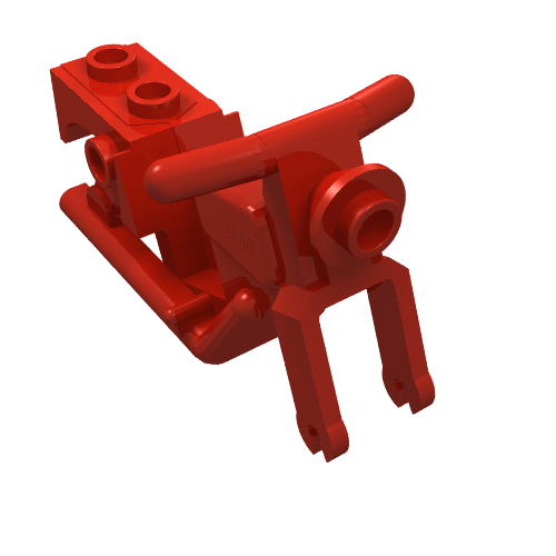 Vehicle Base, Motorcycle Chassis, Frame 3 x 6 x 3 (Red)