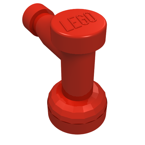 Tap 1 x 1 with Hole in Spout (Red)