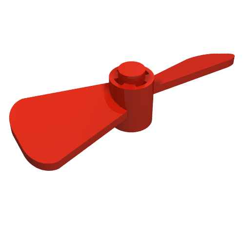 Propeller 2 Blade Twisted (Red)