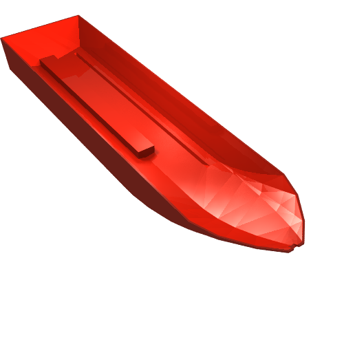 Boat Hull 51 x 12 x 6 (Red)