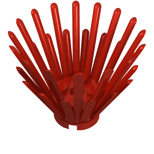 Plant, Prickly Bush 2 x 2 x 3 Extension with 2 x 2 center (Red)
