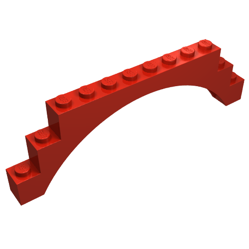 Brick Arch 1 x 12 x 3 (Red)
