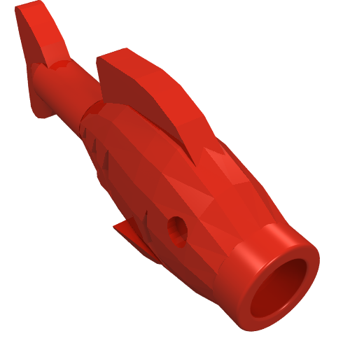 Animal, Fish [Hollow Stud Mouth] (Red)