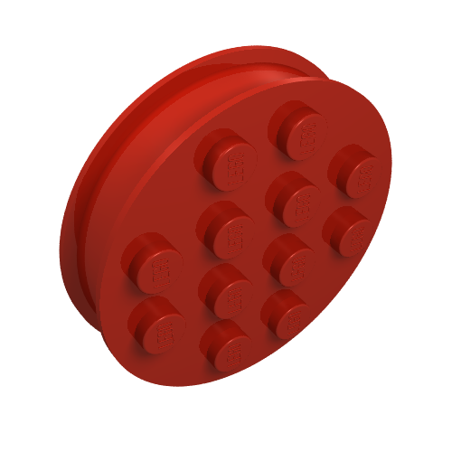 Wheel Old with 12 Studs (Red)