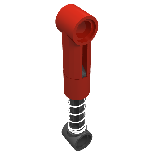 Technic Shock Absorber 6.5L with Soft Spring, Standard Coil [Complete Assembly] (Red)