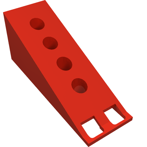 Fabuland, Roof Support Slope 6 x 2 (Red)
