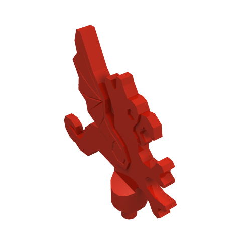 Headwear Accessory Plume Dragon (Red)