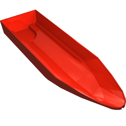 Boat Hull 8 x 28 x 3 (Red)