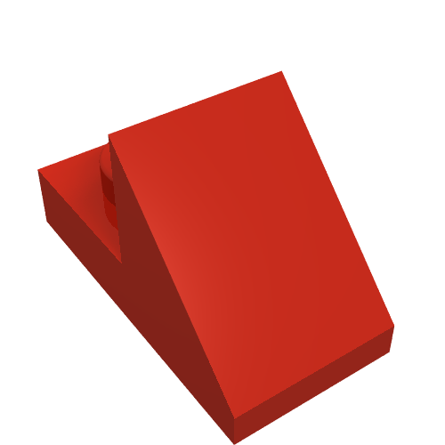 Brick Sloped 45° 2 x 1 with 2/3 Cutout [Original Version] (Red)