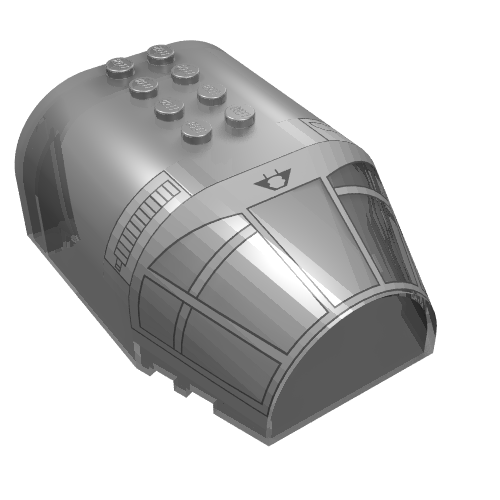 Windscreen 6 x 8 x 3 Curved Canopy with Millennium Falcon Print (Trans-Brown)