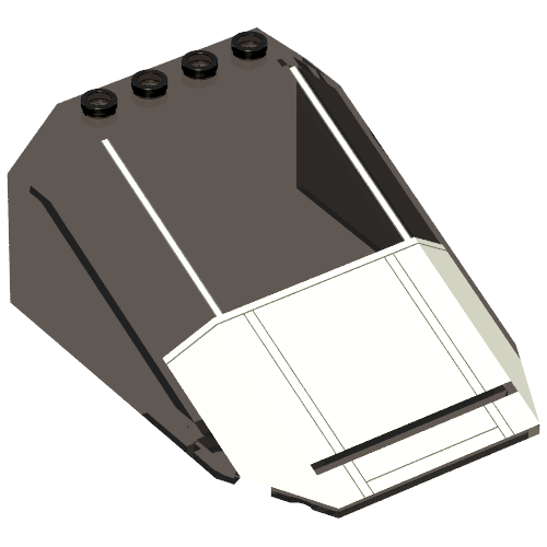 Windscreen 8 x 6 x 3 Wedge with Imperial Shuttle Canopy Print (Trans-Brown)