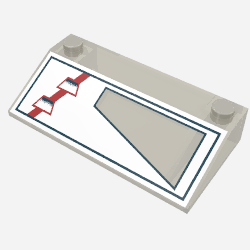 Brick Sloped 33° 3 x 6 with ARC-170 Right Print (Trans-Brown)