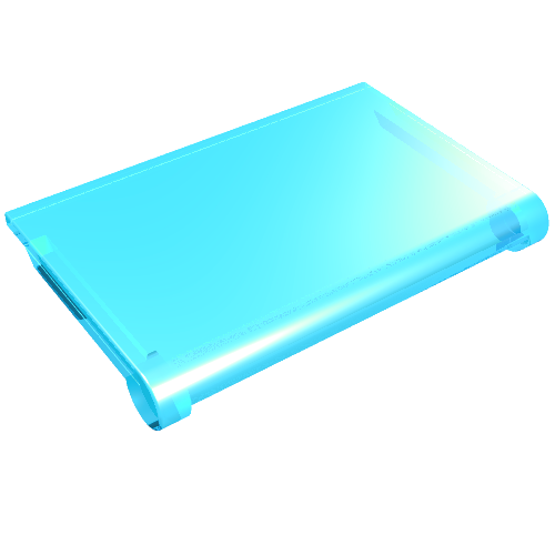 Glass for Hinge Car Roof 4 x 4 Sunroof [No Ridges] (Trans-Light Blue)