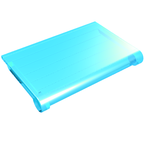 Glass 2 x 3 for Hinge Car Roof 4 x 4 Sunroof with Ridges (Trans-Light Blue)