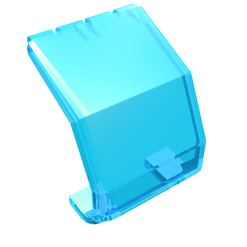 Windscreen 4 x 4 x 4 1/3 Helicopter (Trans-Light Blue)