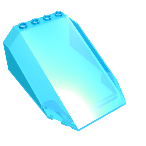 Windscreen 8 x 6 x 3 Wedge (Trans-Light Blue)