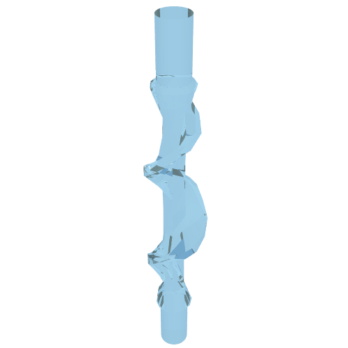 Wave / Power Burst / Flame, Bolt Spiral with Bar Ends (Trans-Light Blue)