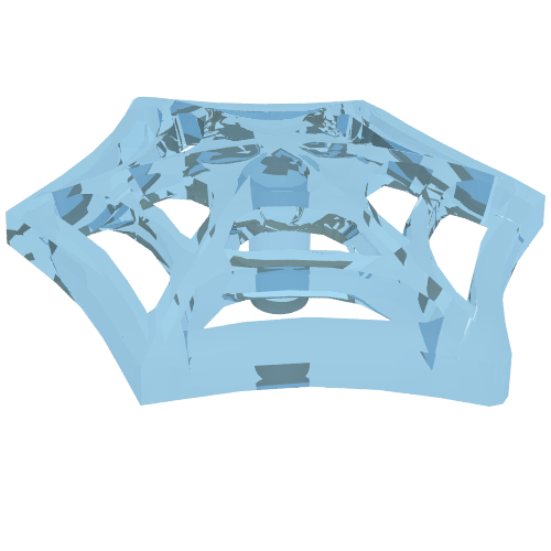 Web Effect Medium Bar on Back (Trans-Light Blue)