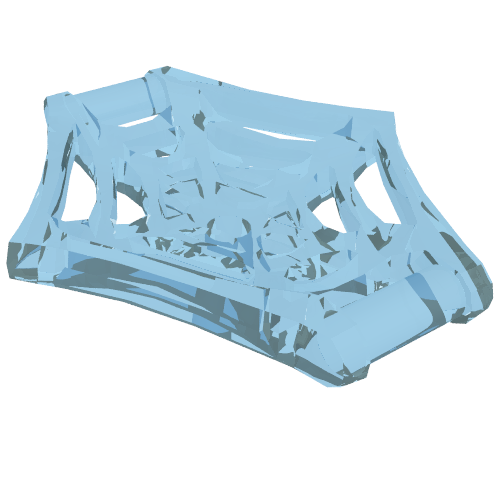 Web Effect Large Bar on Back Handles on Sides (Trans-Light Blue)