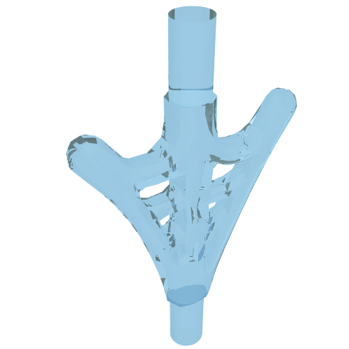 Web Effect Two Branches Bars on Each End (Trans-Light Blue)