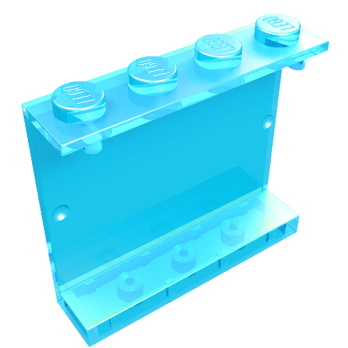 Panel 1 x 4 x 3 [Solid Studs] (Trans-Light Blue)