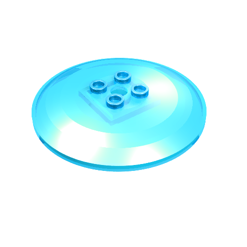 Dish 6 x 6 Inverted (Radar) with Hollow Studs (Trans-Light Blue)