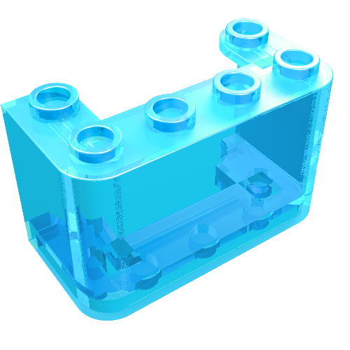 Windscreen 2 x 4 x 2 Vertical (Trans-Light Blue)