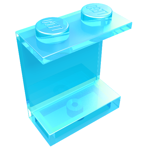 Panel 1 x 2 x 2 [Solid Studs] (Trans-Light Blue)