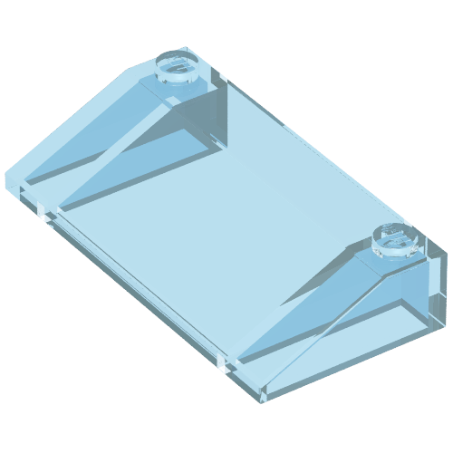 Brick Sloped 33° 3 x 6 (Trans-Light Blue)