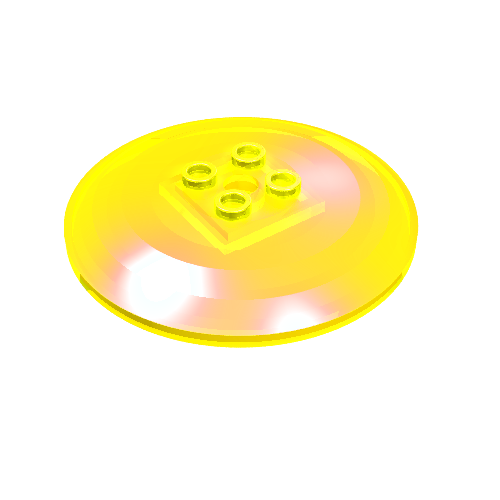 Dish 6 x 6 Inverted (Radar) with Hollow Studs (Trans-Neon Green)