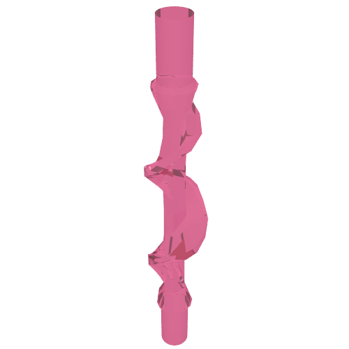 Wave / Power Burst / Flame, Bolt Spiral with Bar Ends (Trans-Dark Pink)