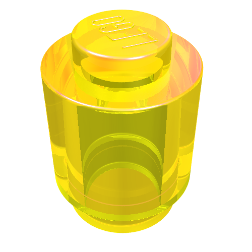 Brick Round 1 x 1 Solid Stud (Trans-Yellow)