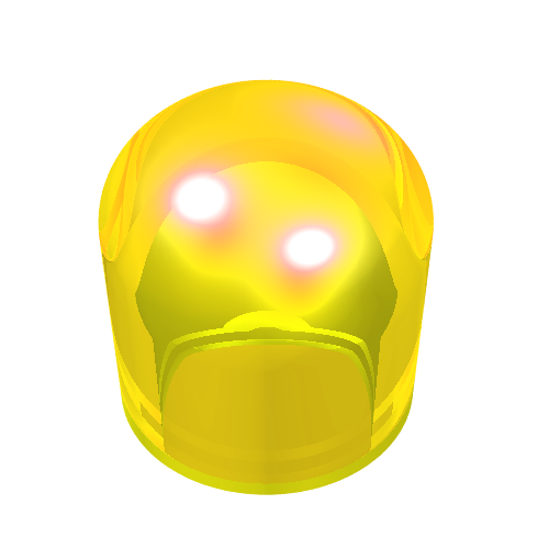 Brick Round 1 x 1 x 2/3 Light Bulb Cover (Trans-Yellow)