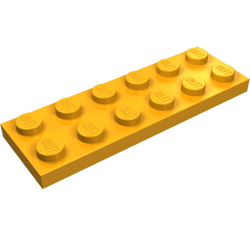 Plate 2 x 6 (Medium Orange)